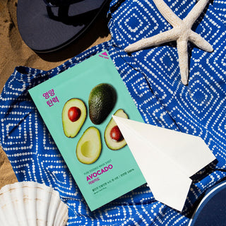 Cotton Sheet Mask with Avocado Extract Pure Essence Holika Holika - 2