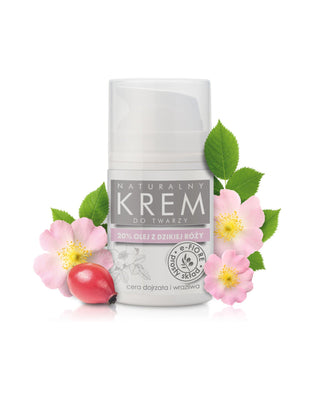 Natural face cream with wild rose to rejuvenate and improve skin firmness E-Fiore - 1