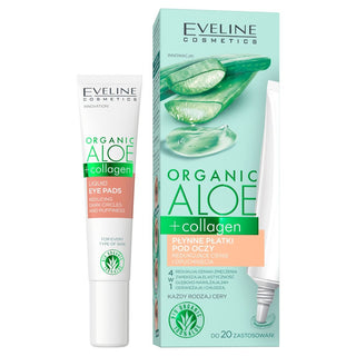 3-in-1 Liquid Eye Patches with Aloe and Collagen, Reducing Dark Circles and Puffiness Eveline