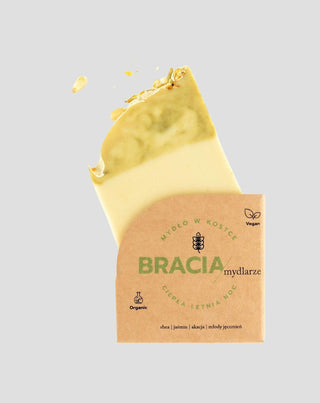 Bar soap with jasmine and acacia for wrinkles and acne Warm summer night Bracia Mydlarze - 1
