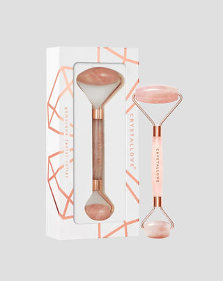 Facial massager with rose quartz Rose quartz roller - stone of love Crystallove - 1