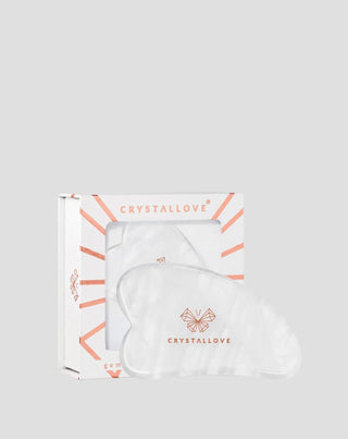Facial massage gua sha plate made of rock crystal with cleansing properties Crystallove - 1