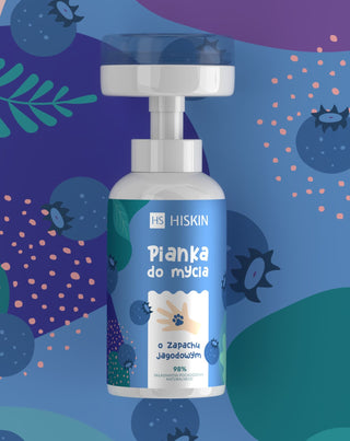 Foam for washing hands and body for children with blueberry scent HiSkin_2 - 2