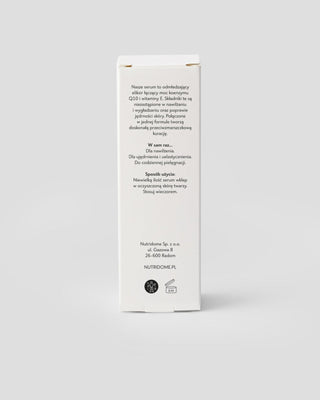 Nutridome coenzyme Q10 and vitamin E rejuvenating face serum