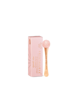 3D Eye Massager with Rose Quartz and Cream Applicator Crystallove - 1