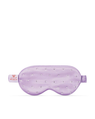 Silk Eye Mask for Sleep Adorned with Crystals – Lilac Crystallove