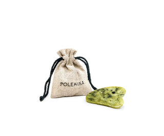 Jade Gua Sha Plate in Recycled Cotton Bag Polemika - 1