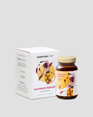 Dietary Supplement with Lactoferrin 150 mg from Cow&#39;s Milk Lactoferrin Natural+ Health Labs Care 30 Capsules