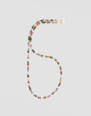 Eyeglass chain with natural stones agate, maifan, jasper, jade and aventurine Mys_1