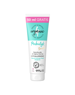 4organic Priobiotic natural intimate wash with aloe vera in a tube