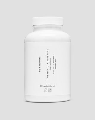 Turmeric and piperine to support digestion and liver function Nutridome dietary supplement 180 capsules