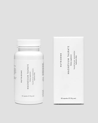 Magnesium taurinate gentle on the stomach for leg cramps, calves, fatigue, and stress Nutridome 60 capsules