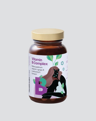 B Complex Vitamins Complex Gluten and Lactose-Free Health Labs Care 60 Capsules