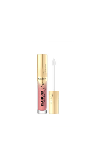 Lip Gloss with Hyaluronic Acid No. 04 Raspberry Sorbet Diamond Glow Lip Luminizer Eveline - 1