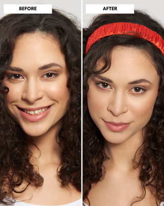 Silk hairband in 100% natural silk red Twisty - 3