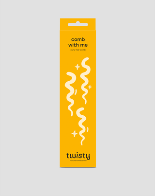 Wide-tooth comb for curls for gentle detangling and hair care Twisty