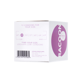 Loovara Racoon 49 vegan condoms 12 pcs.