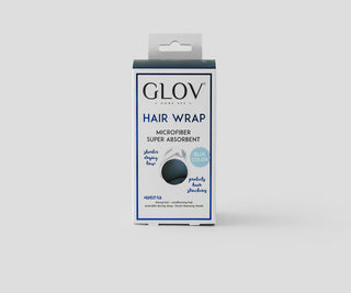 White Hair Drying Turban for All Hair Types Hair Wrap Glov - 2