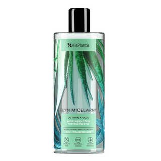 Vis Plantis face-moisturising micellar water with aloe vera and hyaluronic acid