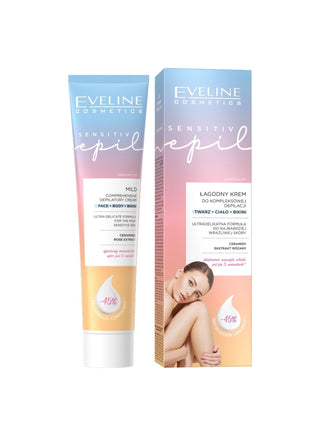 Gentle cream for comprehensive depilation of the face body and bikini Sensitive Epil Eveline - 1