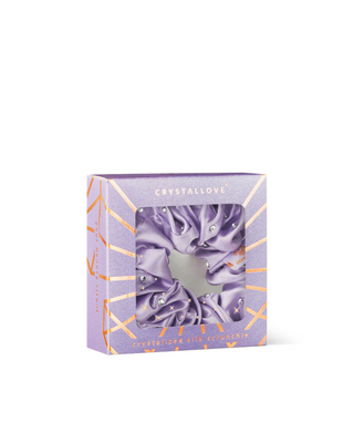 Crystal-Infused Silk Hair Tie – Lilac Crystallove - 4