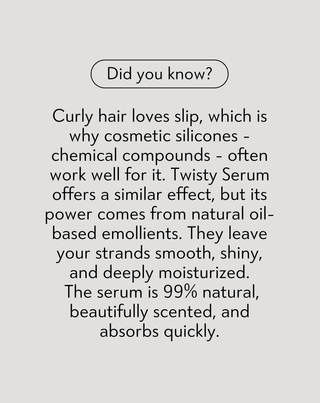 Twisty serum for curly hair for split ends, anti-frizz
