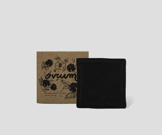 Large Reusable Organic Cotton Makeup Remover Pad Black Ovium
