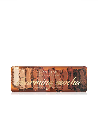 Palette of 12 Eyeshadows in Nude and Bronze Shades Charming Mocha Eveline
