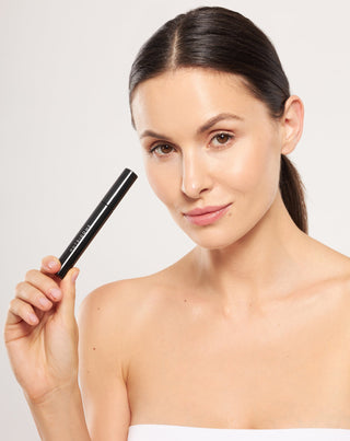 Nutridome curling mascara with rice bran wax and a precision brush
