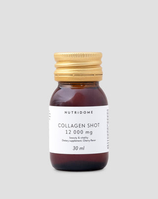 Collagen shot in liquid form 12,000 mg with vitamins dietary supplement Nutridome 30 ml