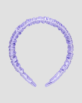 Silk hairband in 100% natural silk lilac Twisty