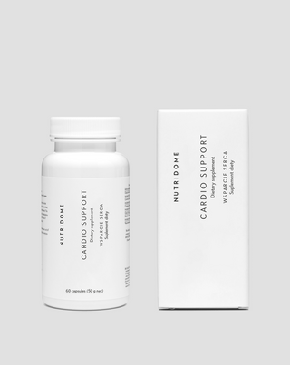Heart and circulation support supplement with coenzyme Q10, hawthorn, thiamine and vitamin C Nutridome 60 caps